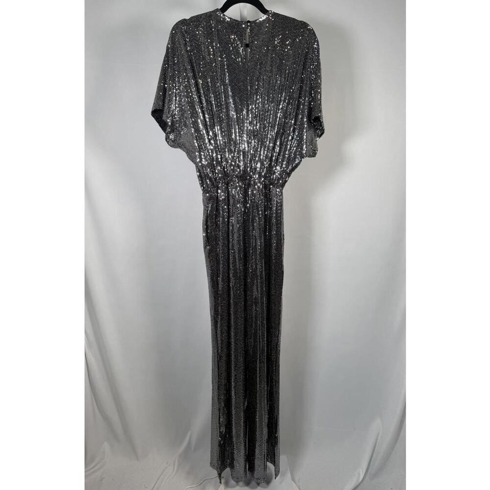 NWT G by Giuliana Black Label Metallic Knit Jumpsuit Size Medium - Picture 4 of 8